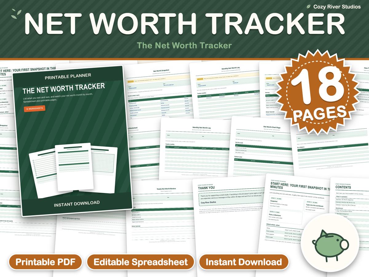 Net Worth Tracker Spreadsheet, image 1