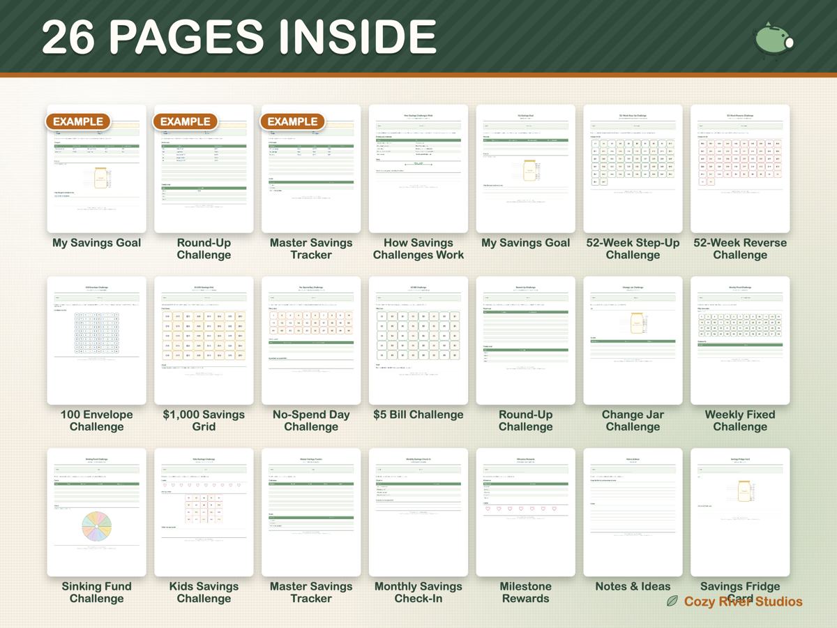 Savings Challenge Printable Pack, image 2